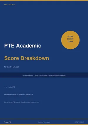 Cover of PTE Academic Score Breakdown